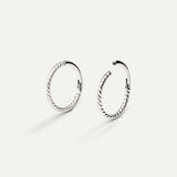 PIERCING LOOP M TWIST SILVER