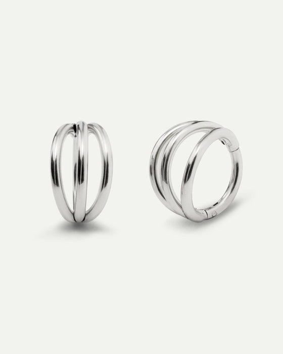 ANELLO PER PIERCING TRIPLO L ARGENTO