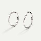 PIERCING LOOP XL TWIST SILVER