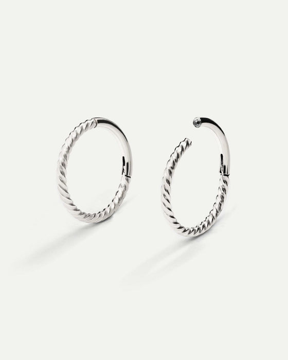 ANELLO PER PIERCING XL TWIST ARGENTO