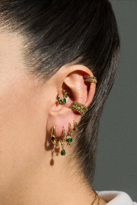 BOUCLES D'OREILLES LYS GREEN GOLD