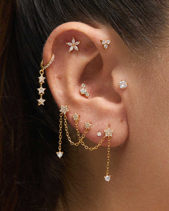 PIERCING FLOWER SILVER