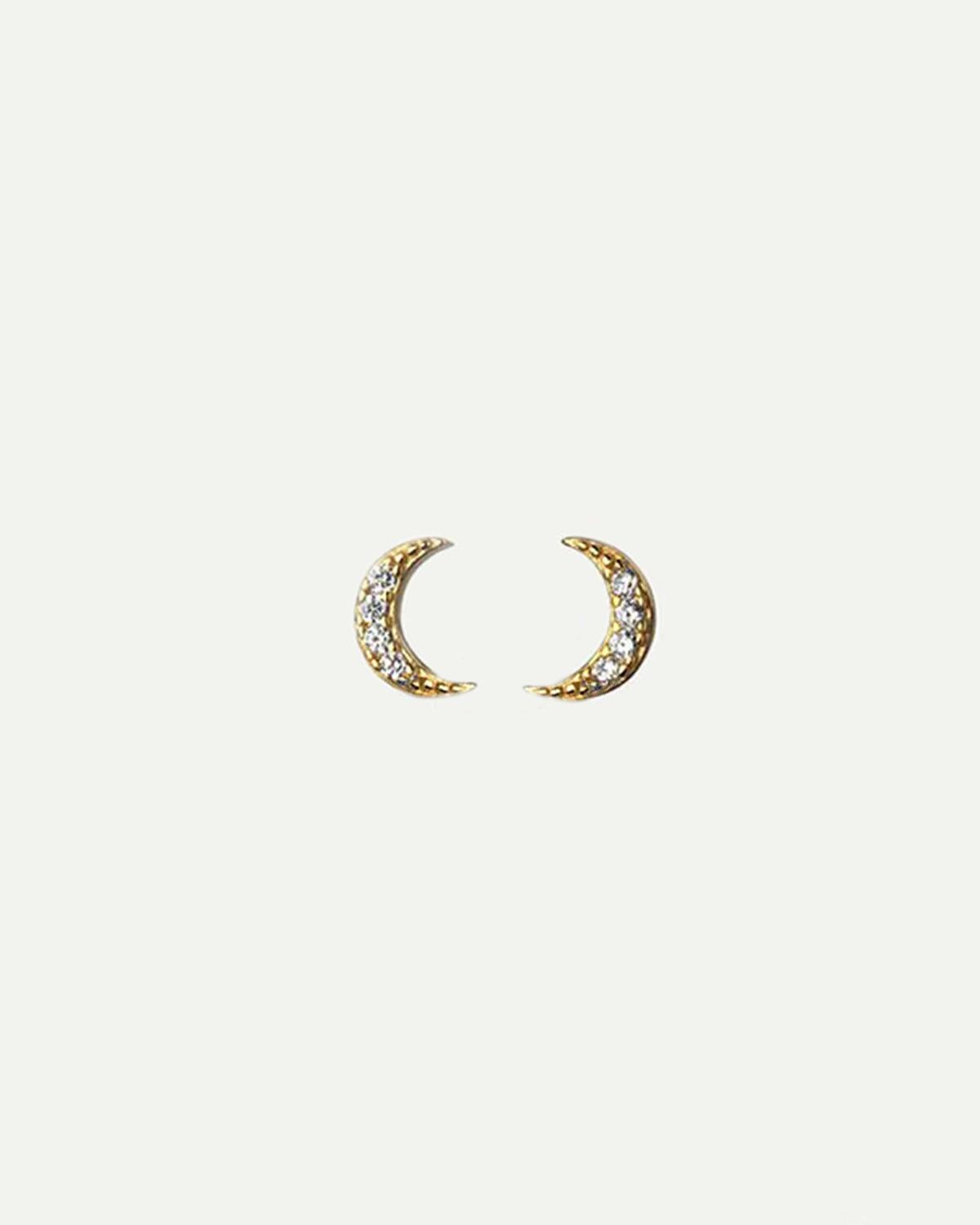 PENDIENTES MOON MINI BRIGHT GOLD