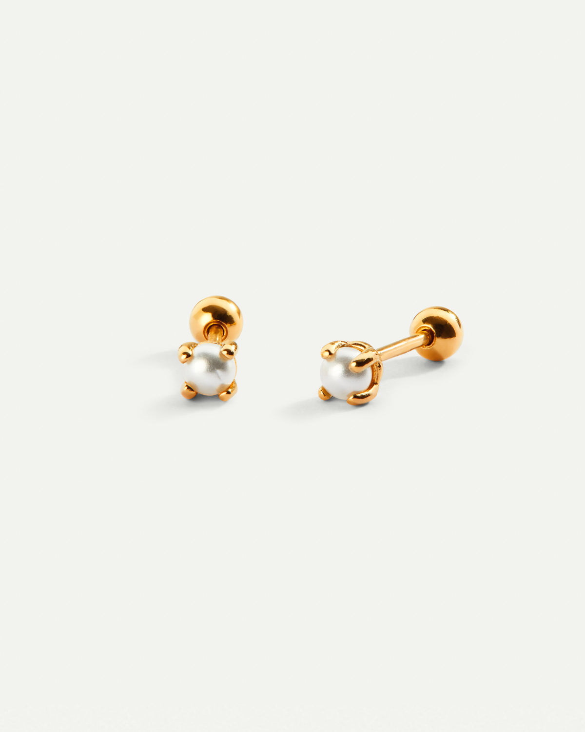 PEARL MINI GOLD EARRINGS