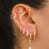 PIERCING HEXAGONE EN OR