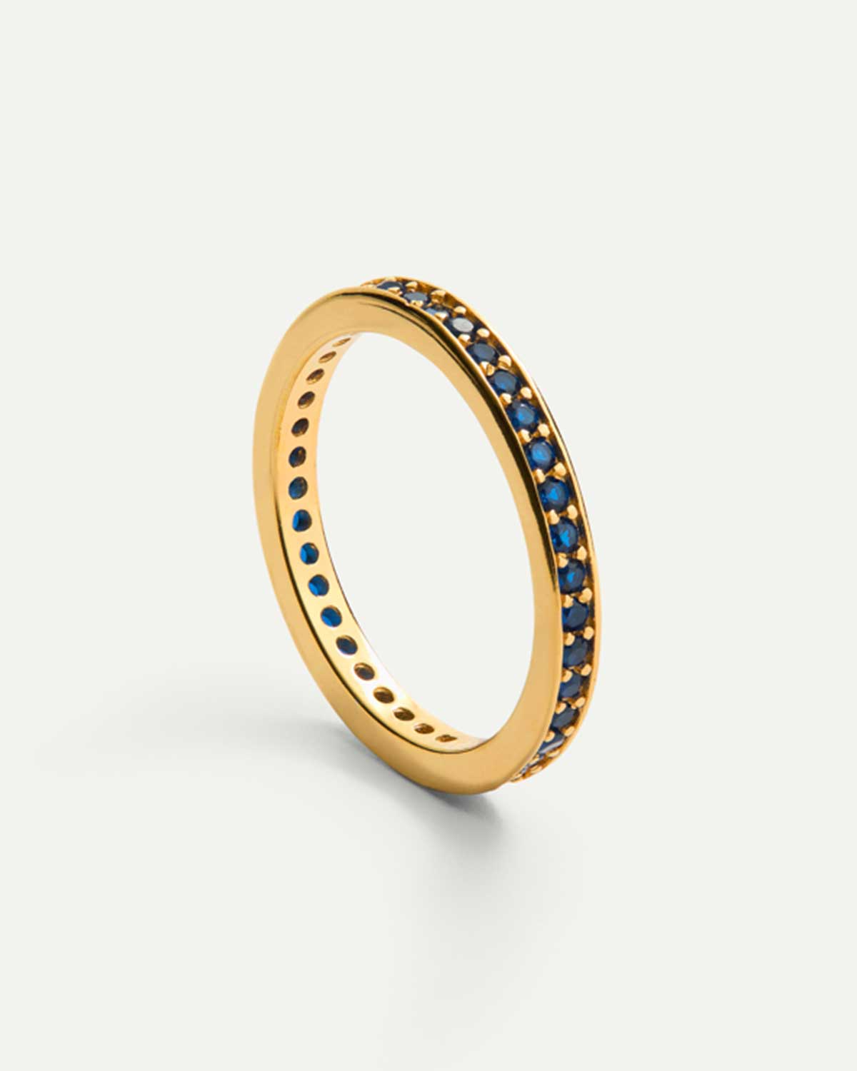 ANILLO PINKY BLUE GOLD