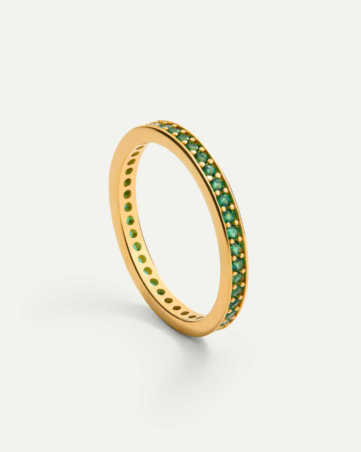 ANILLO PINKY GREEN GOLD