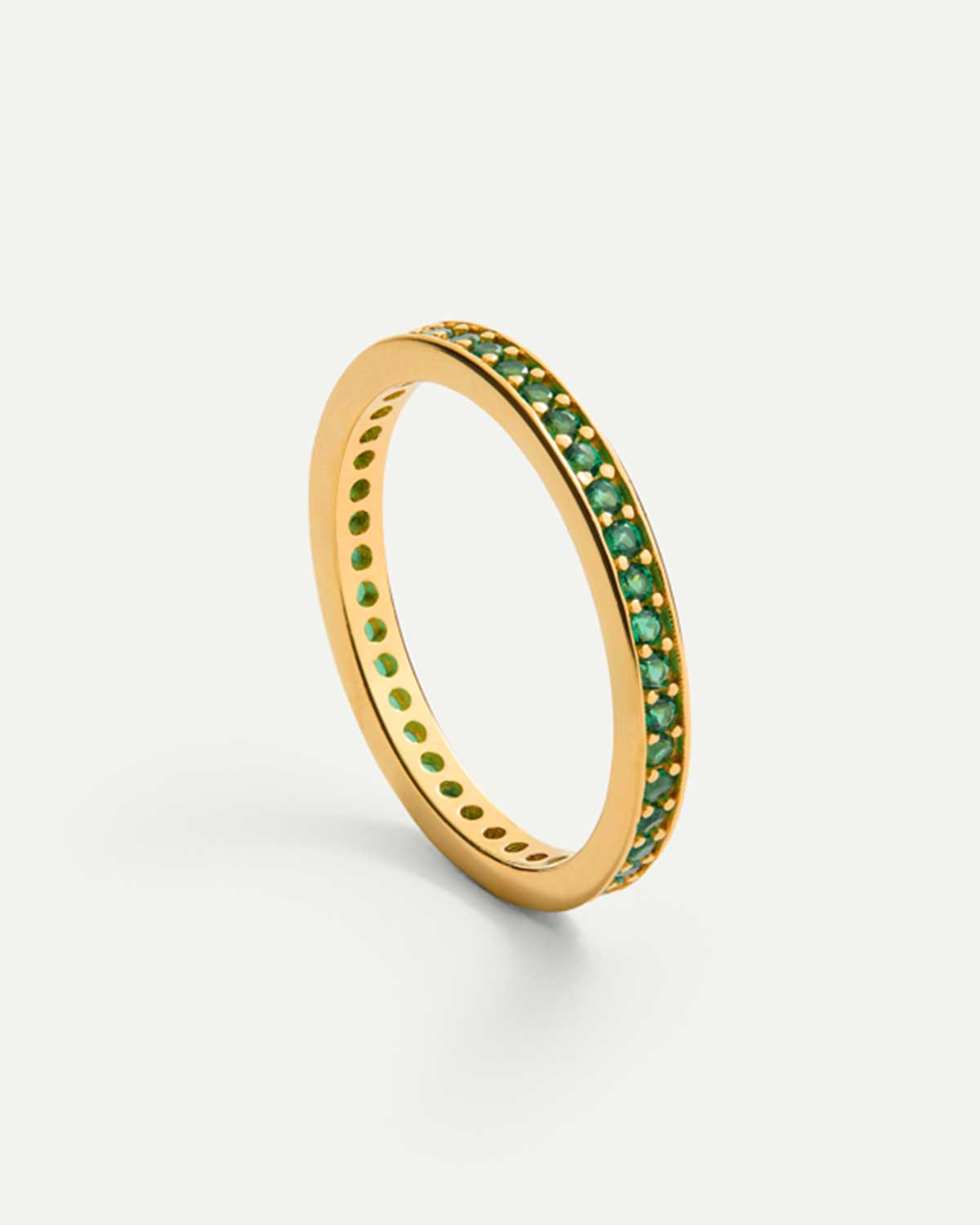 ANILLO PINKY GREEN GOLD