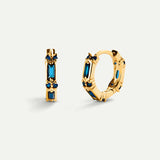 SARIN BLUE GOLD EARRINGS