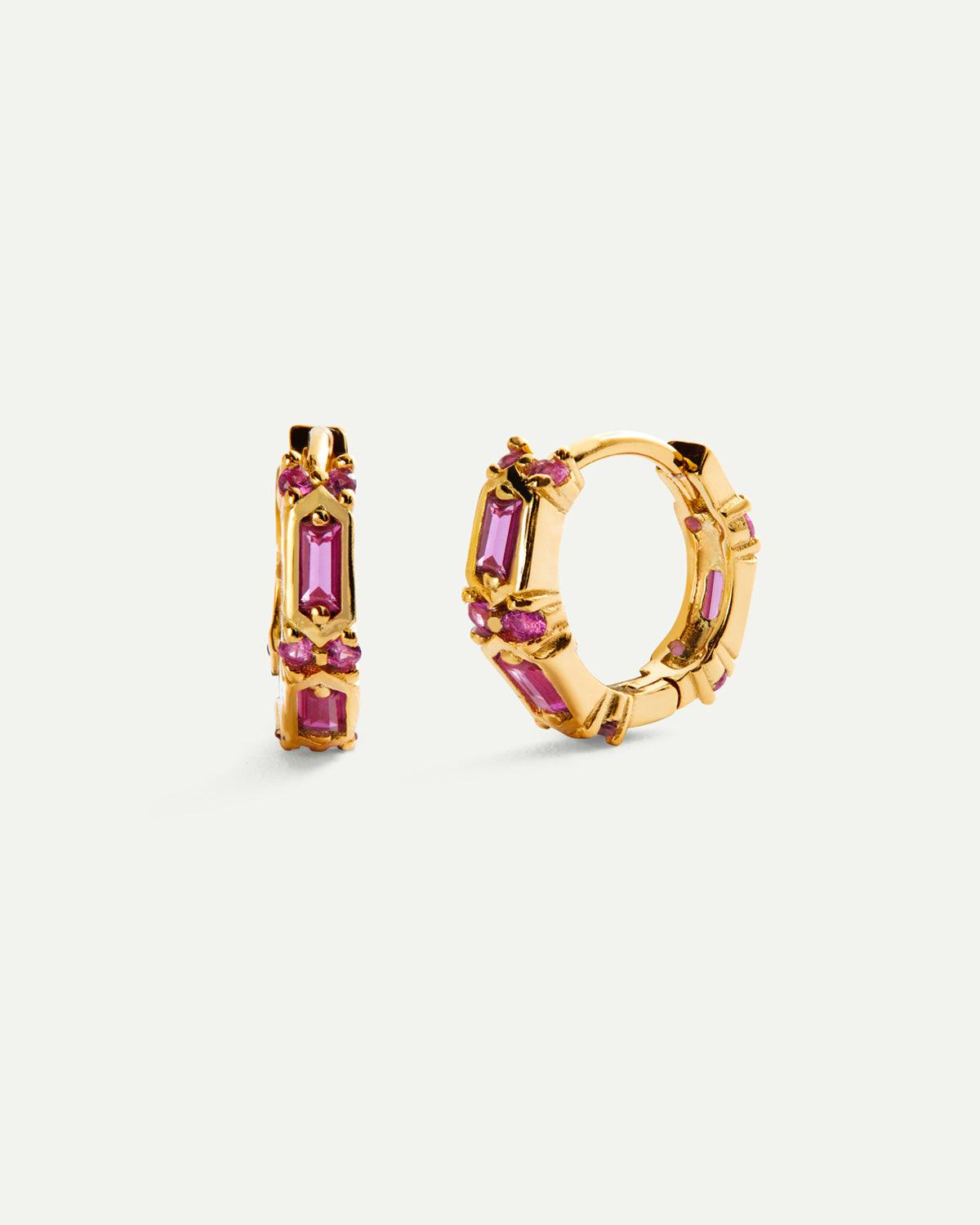 PENDIENTES SARIN PINK GOLD
