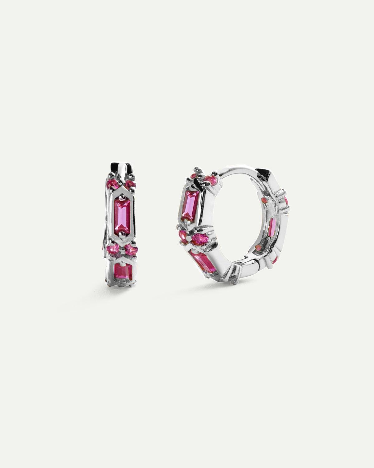 PENDIENTES SARIN PINK SILVER