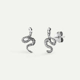 SILVER SNAKE EARRINGS