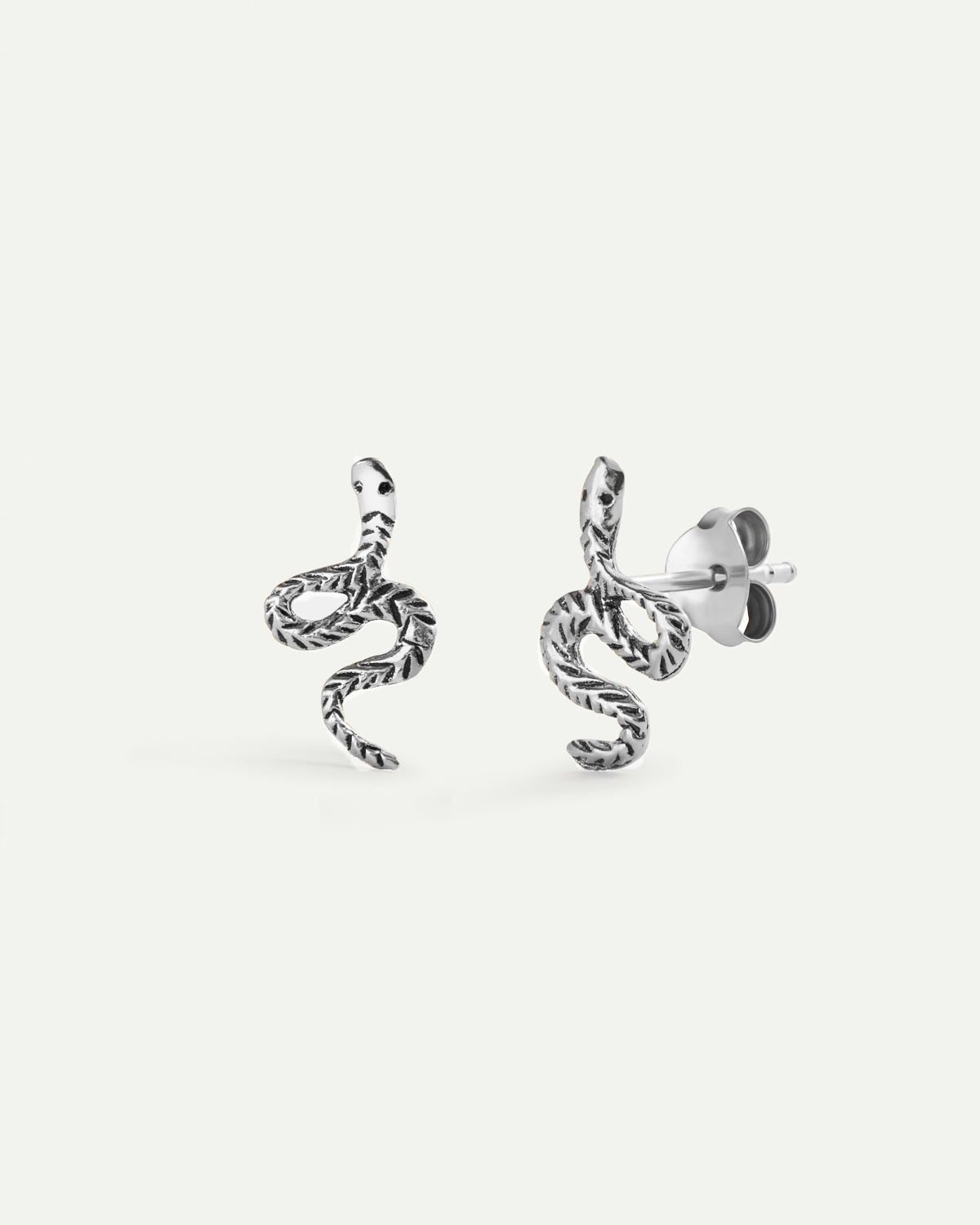 SILVER SNAKE EARRINGS