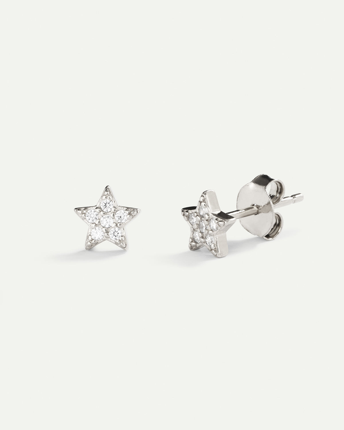 BOUCLES D'OREILLES ÉTOILE BRILLANTE EN ARGENT