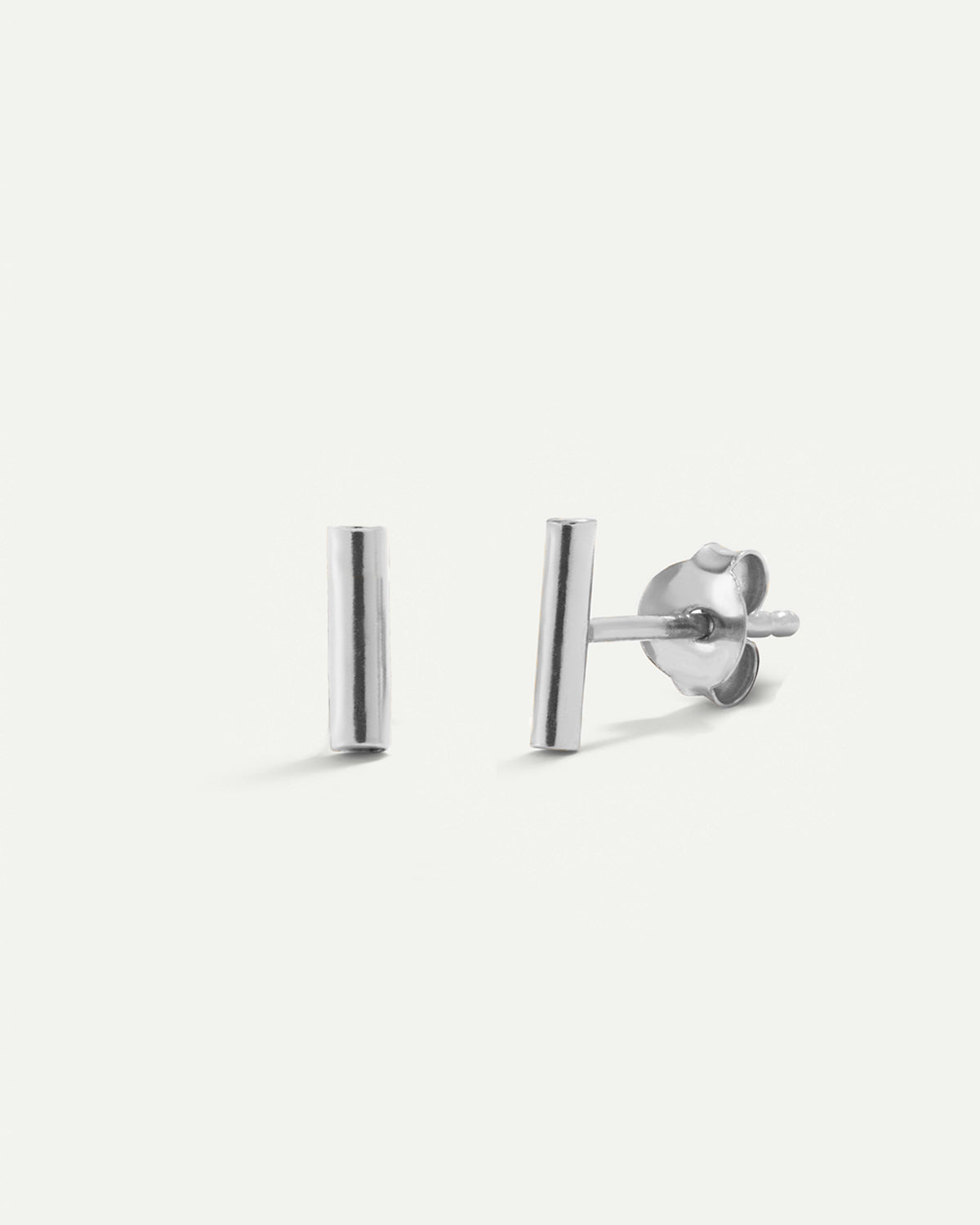 STICK M SILVER EARRINGS