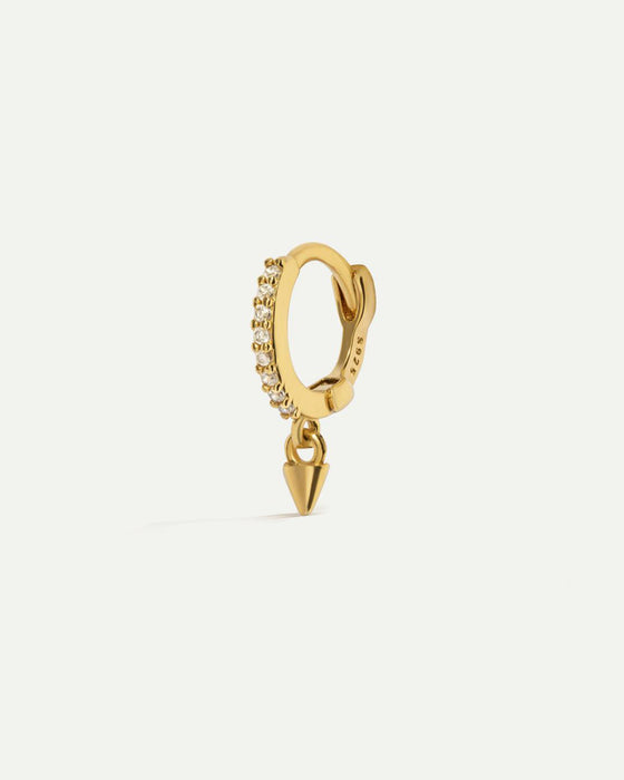 Eleganti orecchini a cerchio in argento rosè ovali con zirconi Eleganti orecchini a cerchio in argento rosè ovali con zirconi