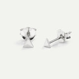 MINI BOUCLES D'OREILLES TRIANGLE EN ARGENT