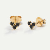 BOUCLES D'OREILLES VIERGE OR NOIR