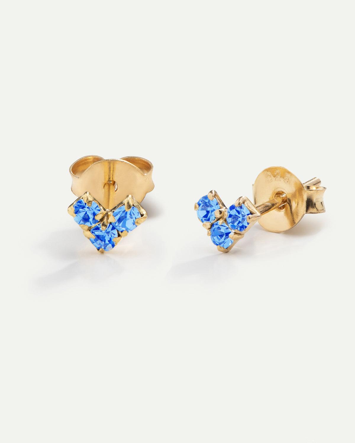 PENDIENTES VIRGO BLUE GOLD