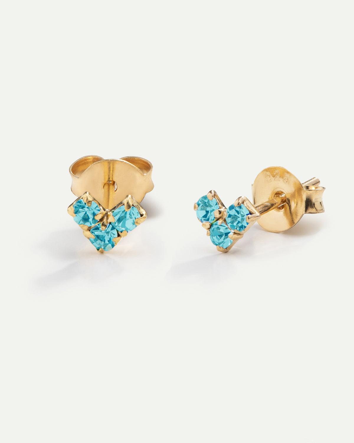PENDIENTES VIRGO TURKIS GOLD