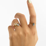 BEATRIZ CHALCEDONY GOLD RING