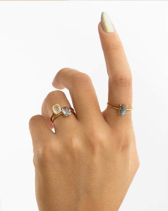 ANILLO BEATRIZ LABRADORITE SILVER
