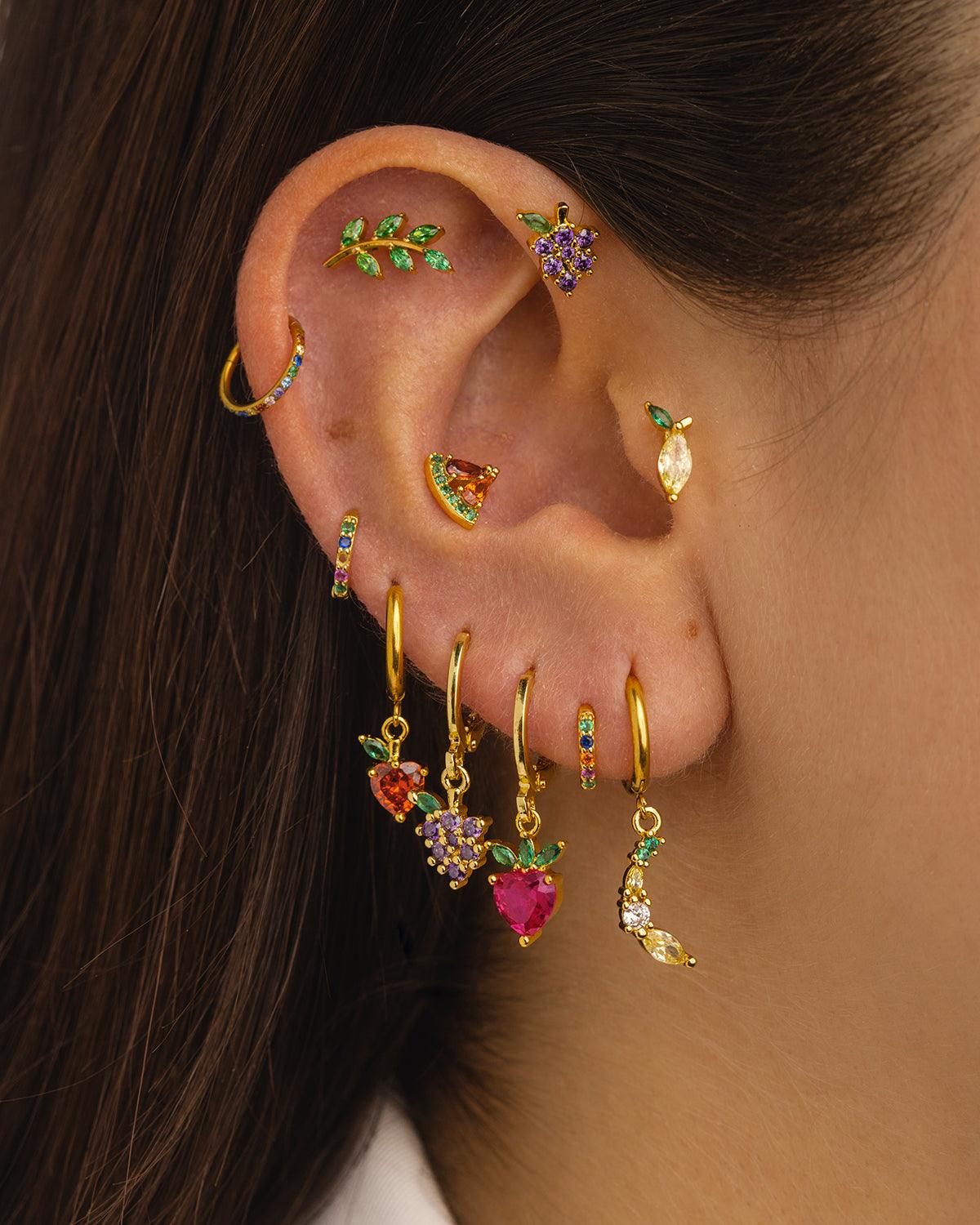 PENDIENTES HOOPS RAINBOW MINI SILVER