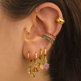 ARLA PURPLE GOLD EARRINGS