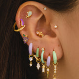 ELDA PURPLE GOLD EARRINGS