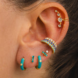 ARLA BLUE GOLD EARRINGS