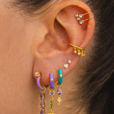 CERES PURPLE GOLD EARRINGS