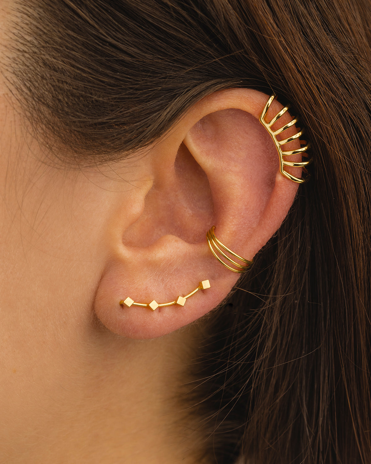 ELEKTRA MINI GOLD EARRINGS