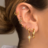 PENDIENTES HOOPS CHAIN GOLD