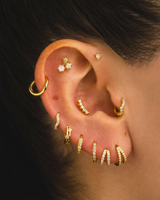 PENDIENTES HOOPS BRIGHT DOBLE MINI GOLD