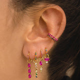 PENDIENTES HOOPS RAINBOW MINI SILVER