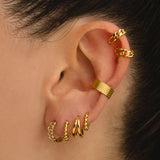 PENDIENTES HARI SOLID LINE GOLD