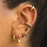 PENDIENTES VIRGO BLACK GOLD