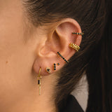 PENDIENTES ARLA MINI BLACK GOLD