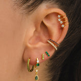 IRINA GREEN GOLD EARRINGS