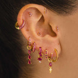 PENDIENTES HORIZON PINK GOLD