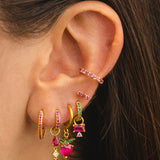 BOUCLES D'OREILLES IRINA EN ARGENT ROSE