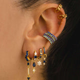 PENDIENTES SARIN BLUE GOLD