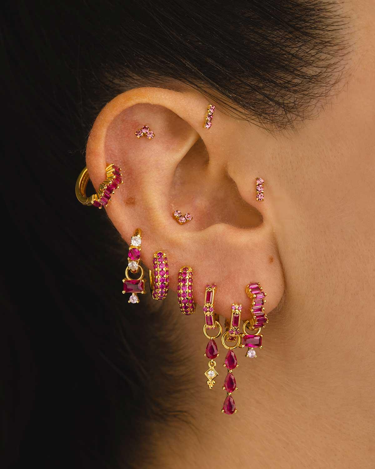 PENDIENTES NOVA PINK GOLD