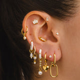 BOUCLES D'OREILLES MINI PERLES OR