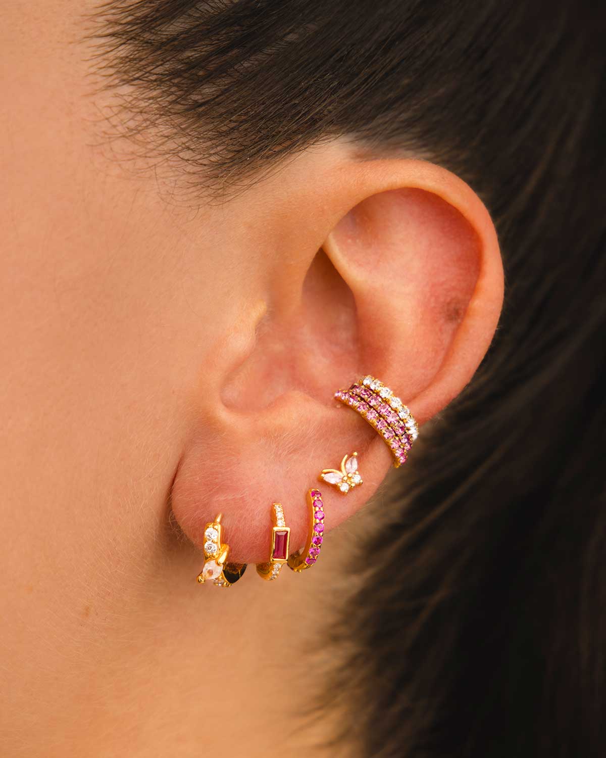 PENDIENTES JANE PINK GOLD
