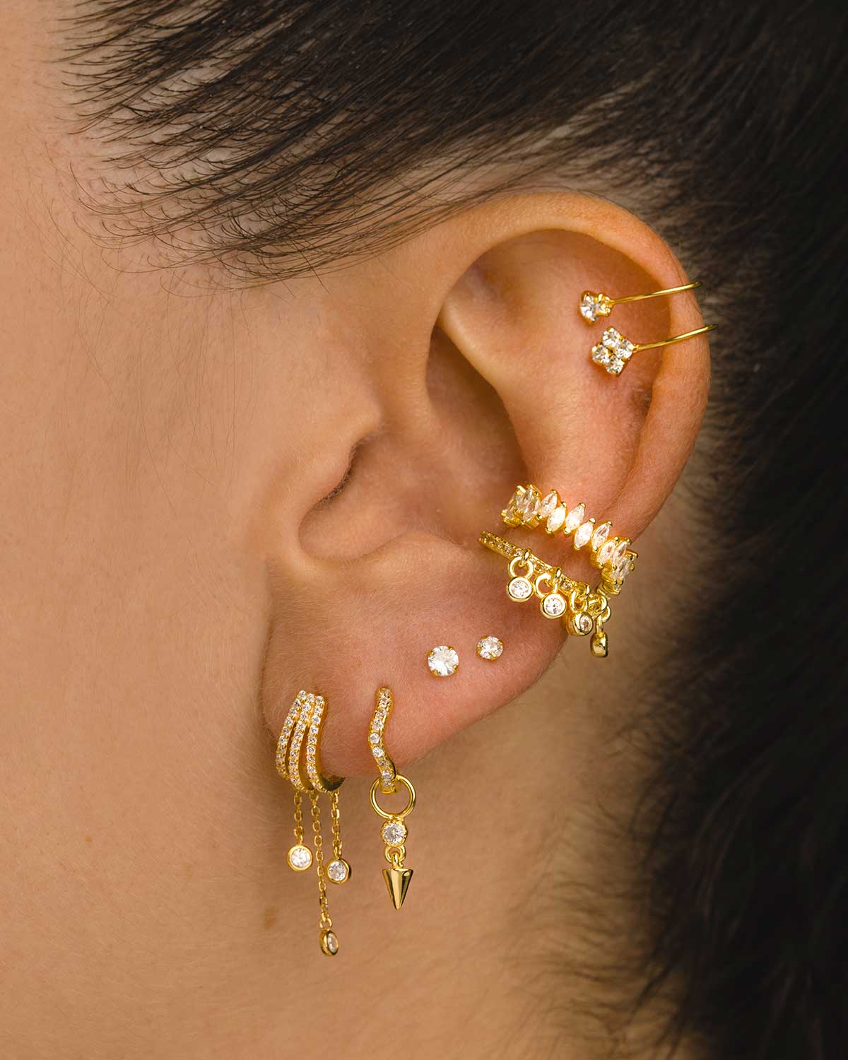 IDA L GOLD EARRINGS