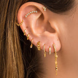 PENDIENTES HOOPS CHAIN GOLD