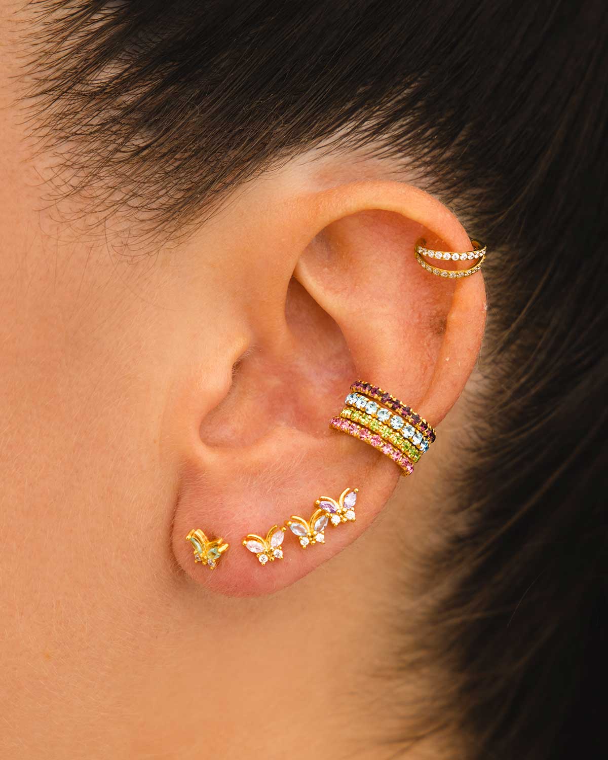 PENDIENTES NOLITA PURPLE GOLD