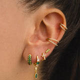 BOUCLES D'OREILLES DANA EN ARGENT VERT