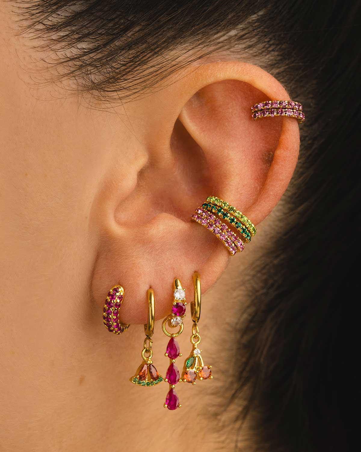 PENDIENTES NOVA PINK GOLD